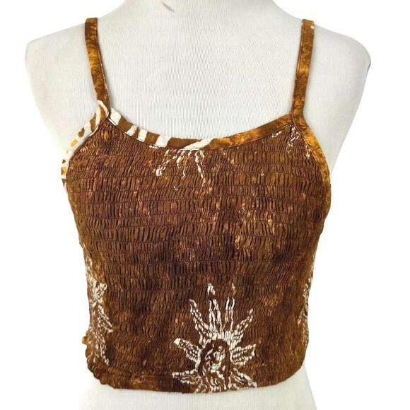 Rama Women Tribal Sun Tank Top Boho Fairy Vacation Beach Festival Brown Small - Picture 1 of 5